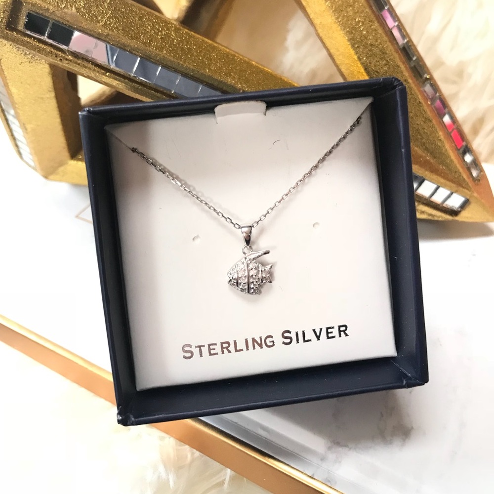 Fishy Silver Diamond necklace